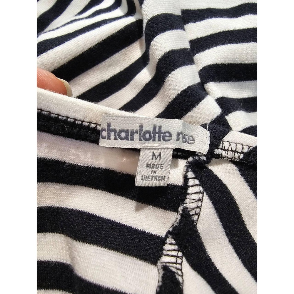 CHARLOTTE RUSSE Dark Blue and White Chevron Mini Dress Womens Size Medium - Picture 5 of 5
